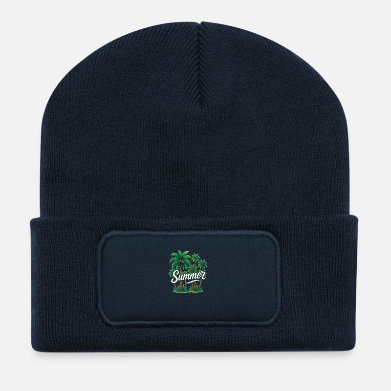 Summer Vibes - Recycelte Patch Beanie - French Navy