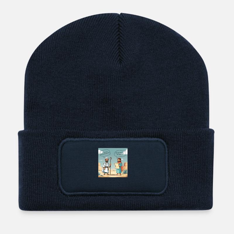 Der sprechende Dornenbusch - Recycelte Patch Beanie - French Navy