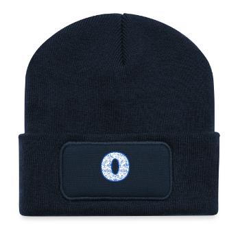 Letter o blue chinoiserie - Recycled Patch Beanie - french navy - Front