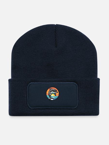 Delfin Cool Comic - Recycelte Patch Beanie - French Navy
