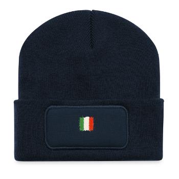 Italy Blobs - Recycled Patch Beanie - french navy - Front