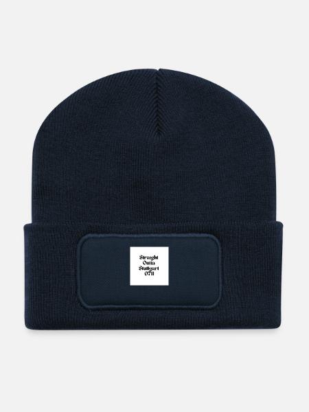 Straight outta Stuttgart - Recycelte Patch Beanie - French Navy