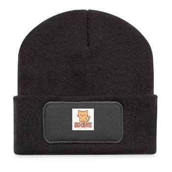 Cute kitten - Recycled Patch Beanie - dark grey - Front