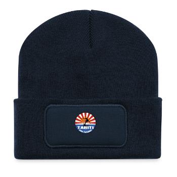surf tahiti - Beanie recyclé à patch - bleu marine - Devant