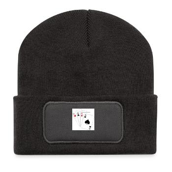 carré d as - Beanie recyclé à patch - charbon - Devant