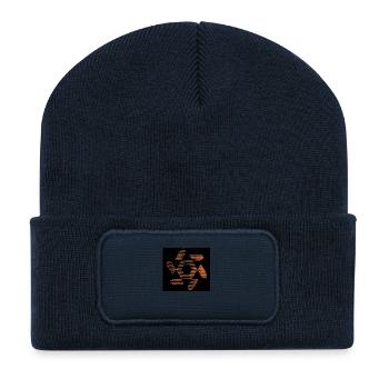 DESIGN. ART. PAPA. MAMAN. MODERNE. AFRIQUE. GEEK. - Beanie recyclé à patch - bleu marine - Devant