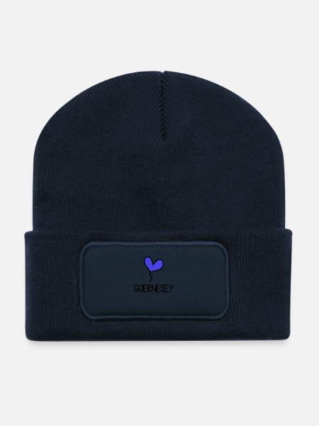 GUERNESEY - Beanie recyclé à patch - bleu marine