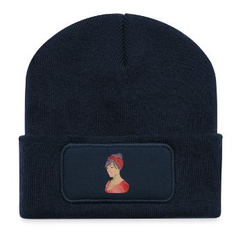 Miss Ady_jeune fille 2 - Beanie recyclé à patch - bleu marine - Devant
