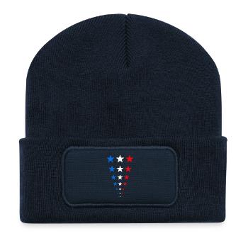 stars - Beanie recyclé à patch - bleu marine - Devant