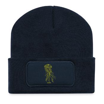Jellyfish - Recycelte Patch Beanie - French Navy - Vorne