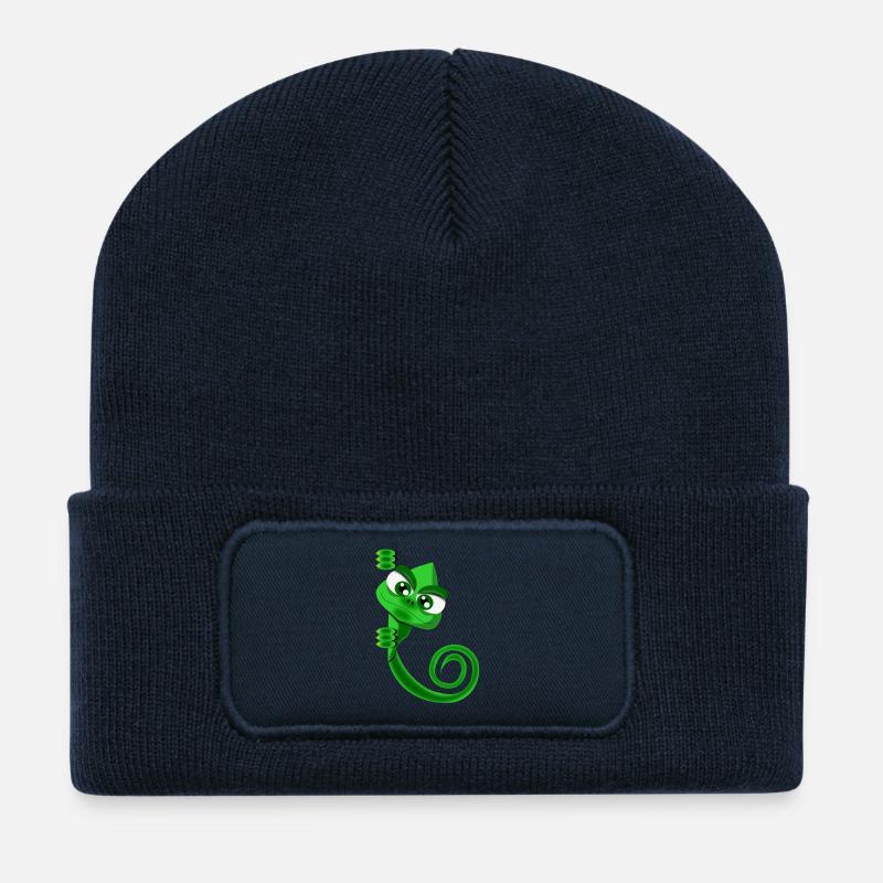 Chamäleon - Recycelte Patch Beanie - French Navy