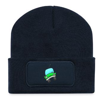 vert voiture - Beanie recyclé à patch - bleu marine - Devant