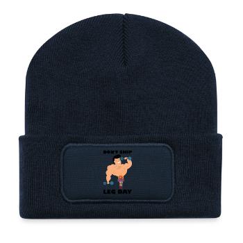 Don't skip leg day - Recycelte Patch Beanie - French Navy - Vorne