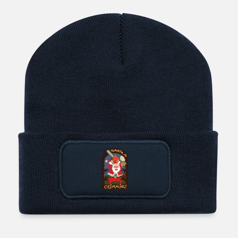 Horror santa - Recycelte Patch Beanie - French Navy