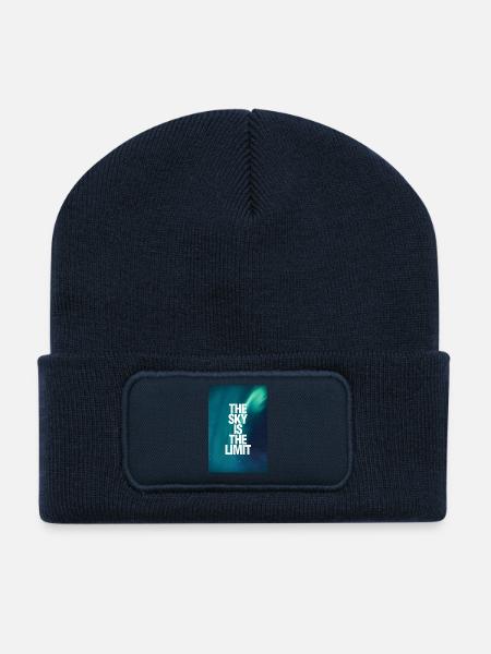 The Sky Is The Limit poster - Recycled Patch Beanie - french navy