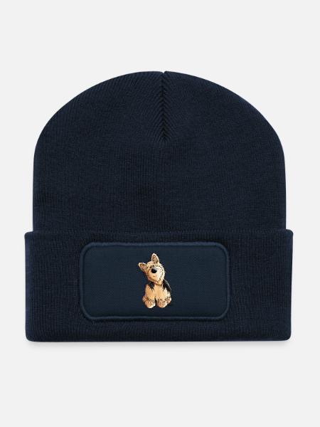 Yorkshire Terrier - Hund - Recycelte Patch Beanie - French Navy