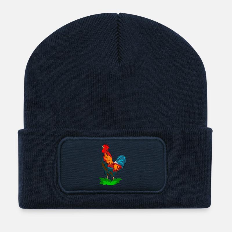 hahn vogel - Recycelte Patch Beanie - French Navy