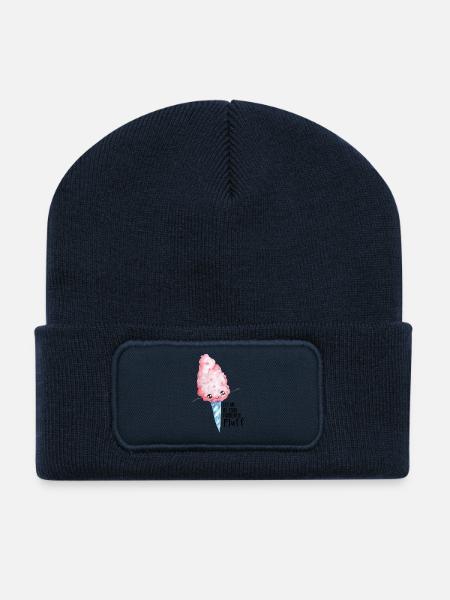 zuckerwatte süß Freundschaft Liebe Mädchen Kinder - Recycelte Patch Beanie - French Navy