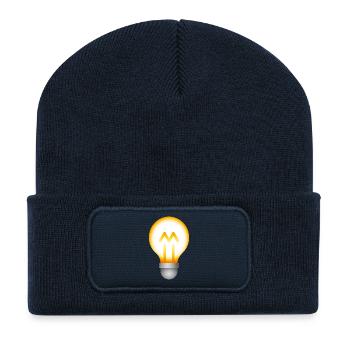 Smiley Bulb - Recycled Patch Beanie - french navy - Front