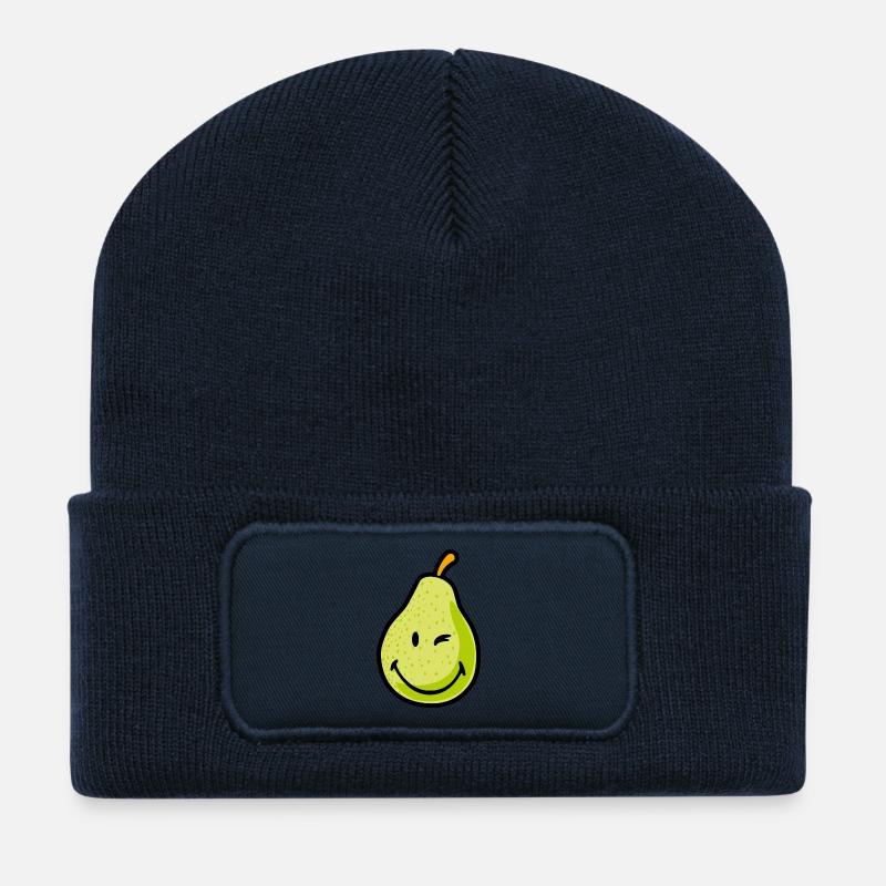 Smiley Pear - Recycelte Patch Beanie - French Navy