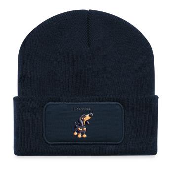 Knuffiger Dackel - Recycelte Patch Beanie - French Navy - Vorne