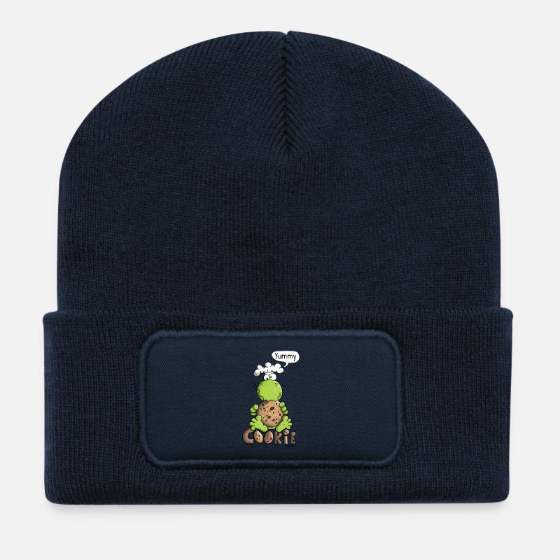Frosch liebt Cookie - Recycelte Patch Beanie - French Navy