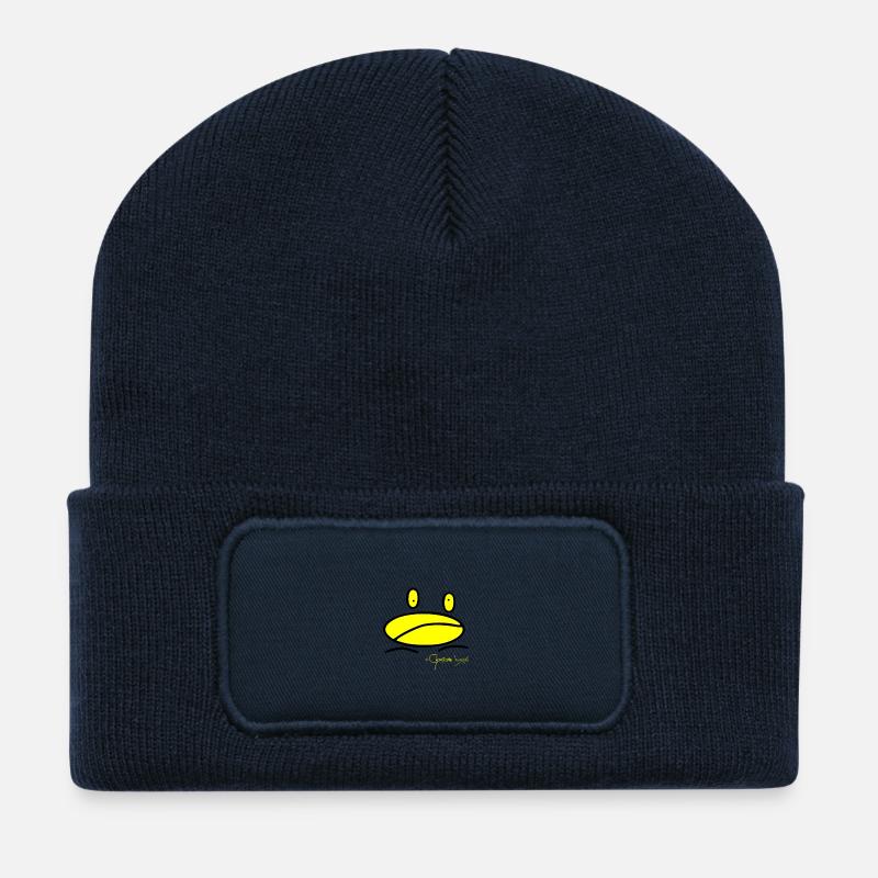 Grenouillemini - Ranunculus Oophagus - Beanie recyclé à patch - bleu marine