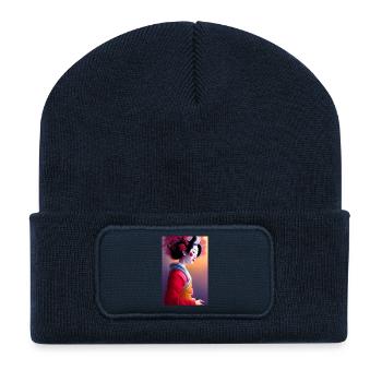 Geisha 8 - Recycled Patch Beanie - french navy - Front
