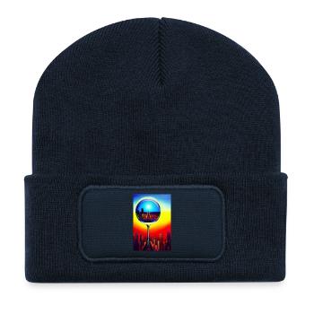 Stadt Kugel - Recycelte Patch Beanie - French Navy - Vorne