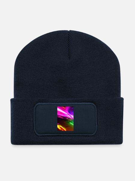 Muster und Formen - Recycelte Patch Beanie - French Navy