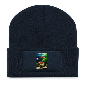 Fish, Aquarium - Recycled Patch Beanie - french navy - Front