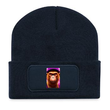 cool monkey - Recycled Patch Beanie - french navy - Front