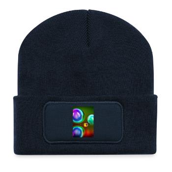 Colorful bubbles - Recycled Patch Beanie - french navy - Front