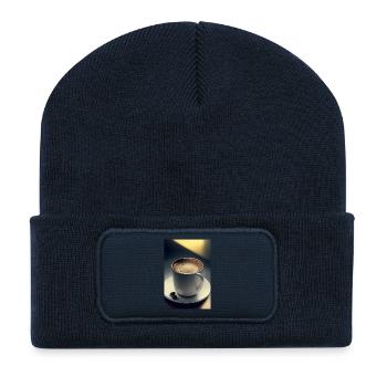 Coffee, coffee beans - Recycled Patch Beanie - french navy - Front