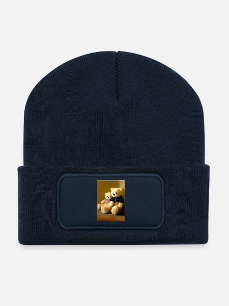 Teddybär - Recycelte Patch Beanie - French Navy