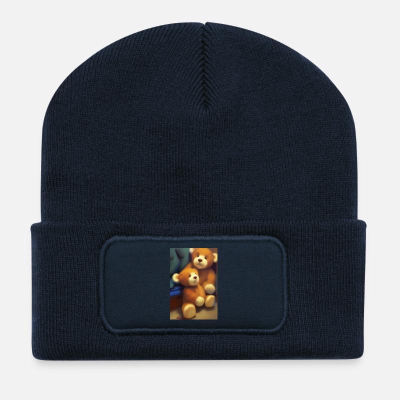 Teddybär - Recycelte Patch Beanie - French Navy