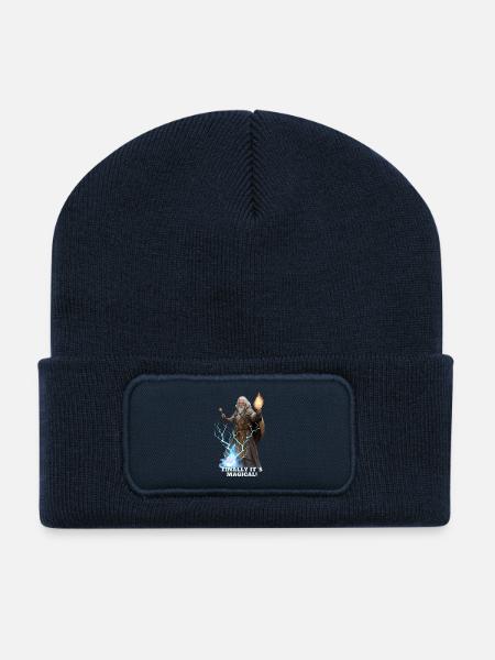 Magicien - Beanie recyclé à patch - bleu marine