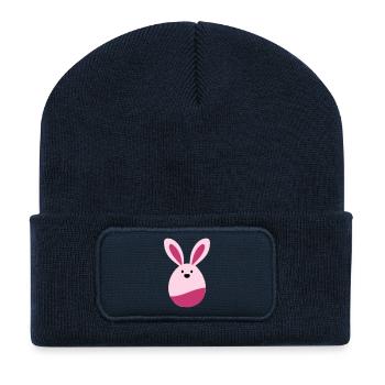 Lièvre - Beanie recyclé à patch - bleu marine - Devant