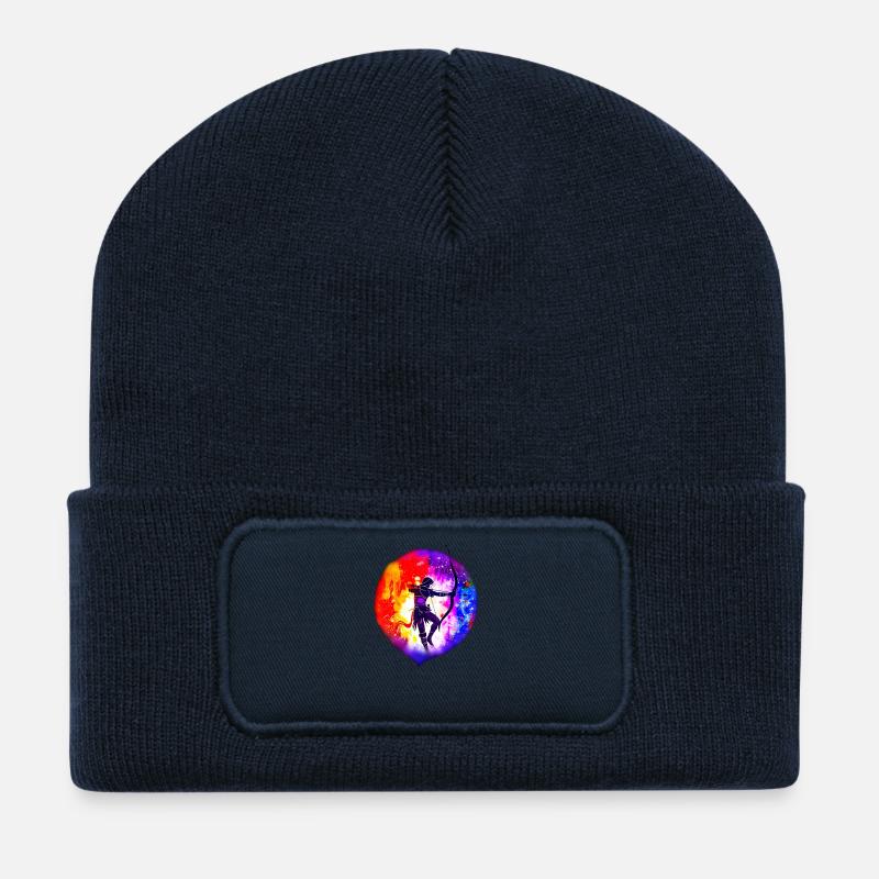 Sternzeichen Schütze - Recycelte Patch Beanie - French Navy