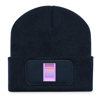 Pride Rainbow Stars - Recycled Patch Beanie - french navy - Front