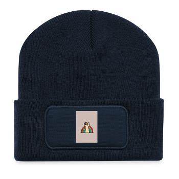 One love pride - Recycelte Patch Beanie - French Navy - Vorne