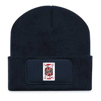 Carte à jouer diamond farmer - Beanie recyclé à patch - bleu marine - Devant