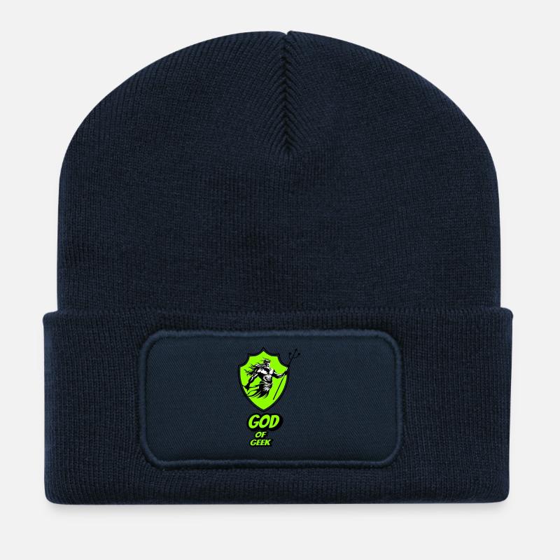 God of geek - Beanie recyclé à patch - bleu marine