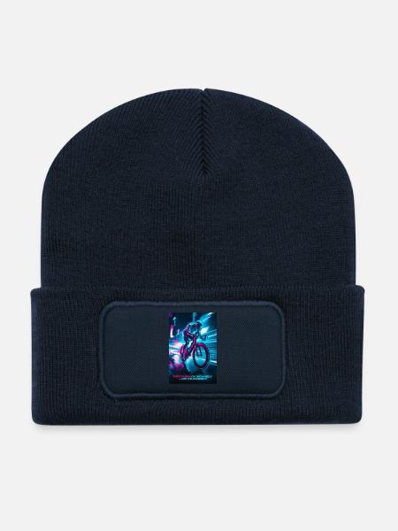 Die Zukunft auf zwei Rädern - Recycelte Patch Beanie - French Navy