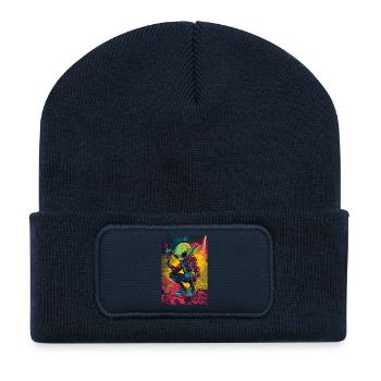 Néonalie dans la jungle des couleurs - Beanie recyclé à patch - bleu marine - Devant