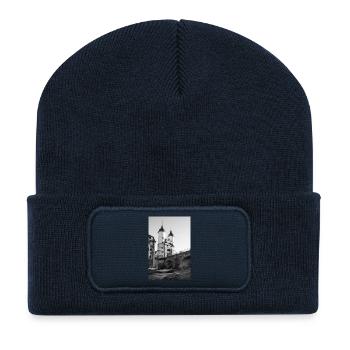 Brückentor Heidelberg - Recycelte Patch Beanie - French Navy - Vorne