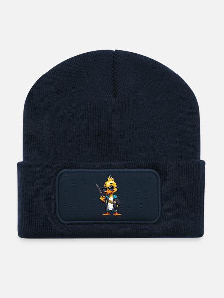 SSW33 Couteau Duck avec veste à capuche - Beanie recyclé à patch - bleu marine