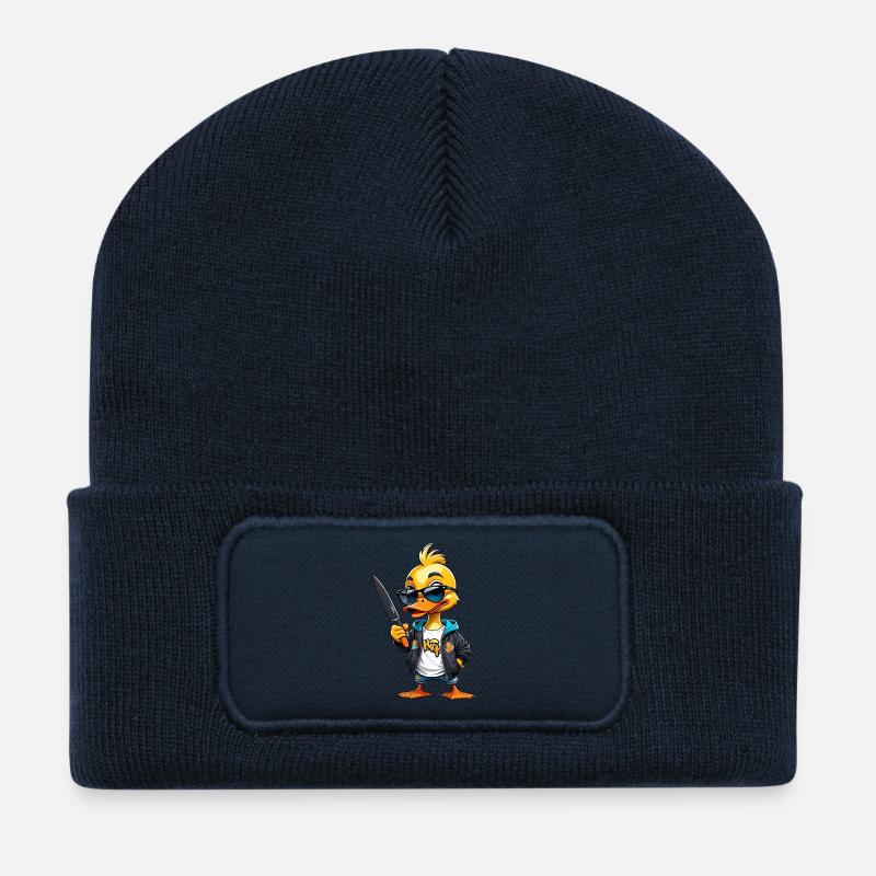 SSW33  Messer Ente mit Hoodie Jacke - Recycelte Patch Beanie - French Navy