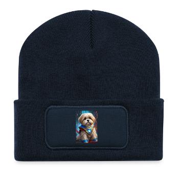 Hero Pup Starcrest Cape - Recycled Patch Beanie - french navy - Front