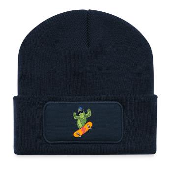 Cactus Skater - Recycled Patch Beanie - french navy - Front